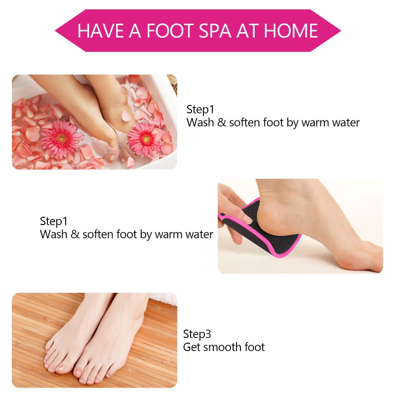 BTYMS 2 Pcs U Shaped Foot Scrubber Curved Foot File Callus Remover for Feet Dual Sided Heel File Scraper Dead Skin Remover - Image 5